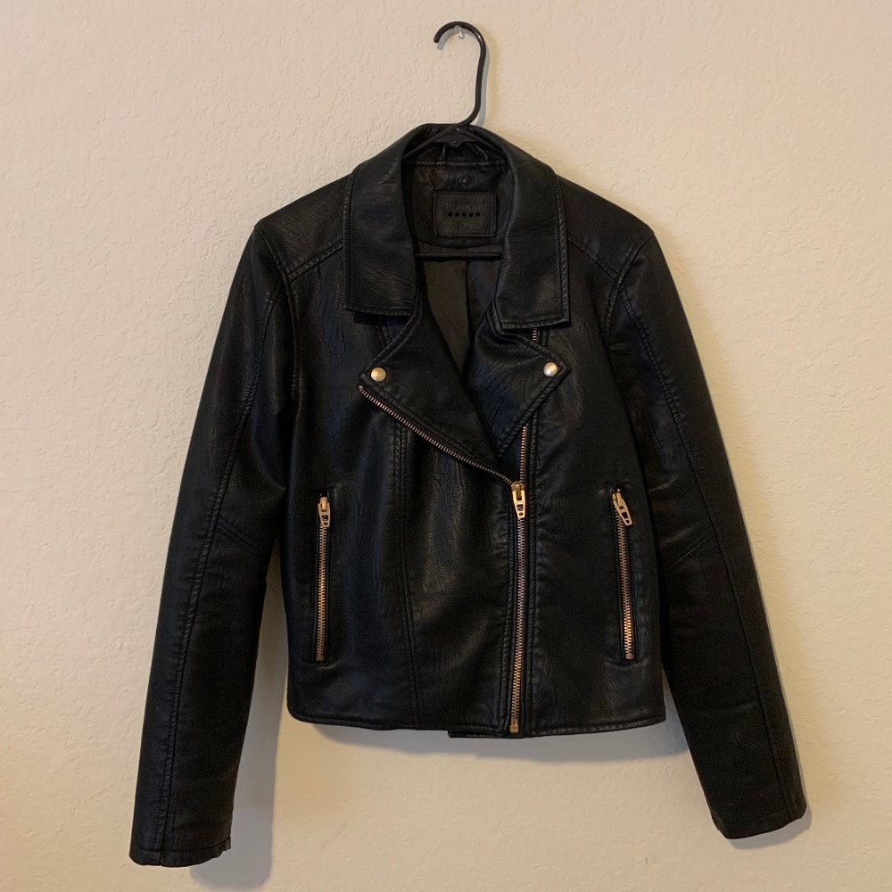 BLANKNYC Moto Jacket with Removable Hood